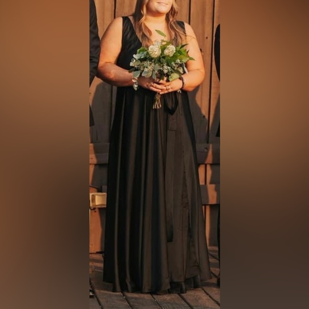 Black wrap dress